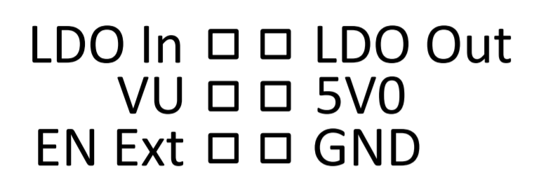 Pin arrangement of the voltage regulation options Pin arrangement of the voltage regulation options