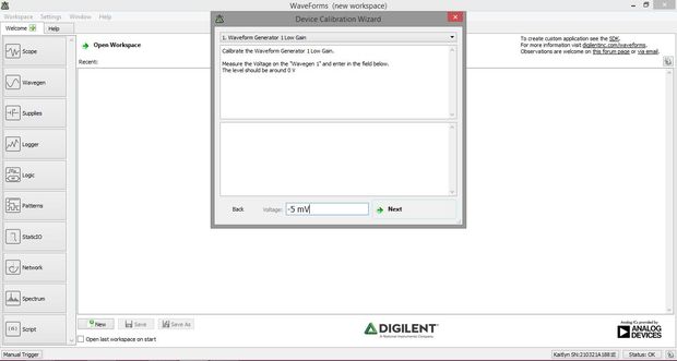 Enter calibration value.