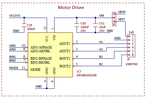 Figure 14.1. Motor driver schematic diagram.