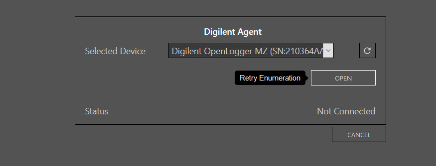 Choose the suggested OpenLogger