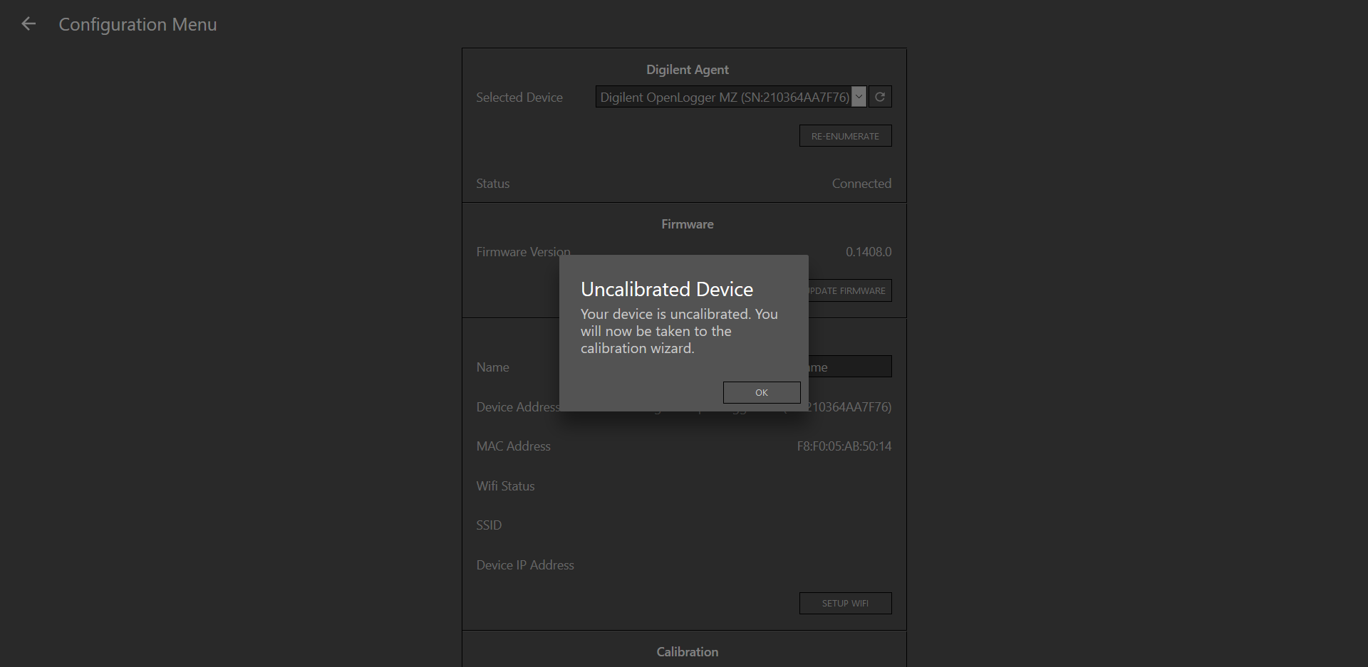 Calibrate your device